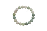 Natural Aquamarine Faceted Round Size 10mm and 12mm- Handmade In USA- approx. 7-7.5" Bracelet Crystal Bracelet- LGS