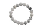 Howlite- BRACELETS NATURAL Gemstone 8mm Smooth Stackable Round Gemstone Jade Bracelets - Handmade - WHOLESALE - 8mm 7” - 7.5" Bracelet