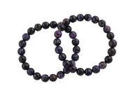 Natural Charorite Faceted Round Size 10mm and 12mm- Handmade In USA- approx. 7-7.5" Bracelet Crystal Bracelet- LGS