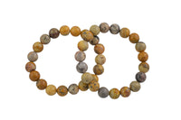 Natural Mexican Crazy Laced Agate Round Size 6mm and 8mm- Handmade In USA- approx. 7" Bracelet Crystal Bracelet