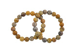 Natural Mexican Crazy Laced Agate Round Size 6mm and 8mm- Handmade In USA- approx. 7" Bracelet Crystal Bracelet