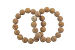 Yellow Picture Jasper Wood Jasper Bracelet Matte Round Size 6mm and 8mm Handmade In USA Natural Bracelets - Handmade Jewelry - approx. 7"