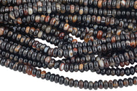 Natural Banded Agate- High Quality in Roundel, 6mm, 8mm- Full 15.5 Inch Strand-Full Strand 15.5 inch Strand Smooth Gemstone Beads