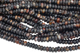 Natural Banded Agate- High Quality in Roundel, 6mm, 8mm- Full 15.5 Inch Strand-Full Strand 15.5 inch Strand Smooth Gemstone Beads