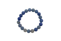 Blue Aventurine Bracelet Matte Round Size 6mm 8mm 10mm Handmade In USA Natural Gemstone Crystal Bracelets - Handmade Jewelry - approx. 7"