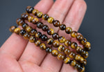 Tiger Eye Round Stretchy String Bracelet Tiger's Eye bracelet Tigerseye Tigers Eye Handmade Jewelry Bracelet Crystal Bracelet