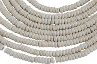 White Magnesite Turquoise Roundel- Full 16 inch strand- 4mm, 6mm, 8mm, 10mm, 12mm, 14mm, 16mm Smooth Gemstone Beads