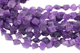 Natural New Organic Cut Matte Rough Raw Unpolished Amethyst Nugget Beads 15.5" Strand Gemstone Beads