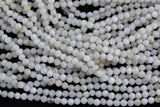 Cream Moonstone Full Strands-15.5 inches-3mm 4mm- Nice Size Hole- Diamond Cutting, High Facets-Nice and Sparkly-Faceted Round