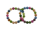 Multi Jade Smooth Bracelet Matte Round Size 8mm 10mm 7-7.5" Length Bracelet Crystal Bracelet