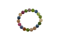 Multi Jade Smooth Bracelet Matte Round Size 8mm 10mm 7-7.5" Length Bracelet Crystal Bracelet