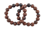 Natural Mahogany Jasper Round Size 6mm and 8mm- Handmade In USA- approx. 7" Bracelet Crystal Bracelet