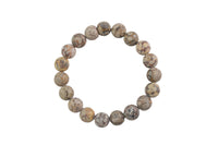 Natural Mai Jasper Smooth Round Size 6mm and 8mm- Handmade In USA- approx. 7" Bracelet Crystal Bracelet