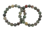 Natural Bloodstone - Bracelet Smooth Round Size 10mm and 12mm- Handmade In USA- approx. 7-7.5" Bracelet Crystal Bracelet- LGS