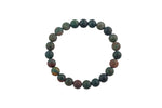 Natural Bloodstone - Bracelet Matte Round Size 10mm and 12mm- Handmade In USA- approx. 7-7.5" Bracelet Crystal Bracelet- LGS