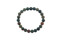 Natural Bloodstone - Bracelet Matte Round Size 10mm and 12mm- Handmade In USA- approx. 7-7.5" Bracelet Crystal Bracelet- LGS