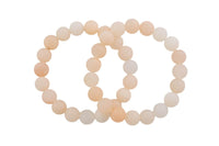 Natural Pink Aventurine Matte Round Size 6mm and 8mm- Handmade In USA- approx. 7" Bracelet Crystal Bracelet