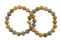 Natural Artistic Jasper Size 6mm and 8mm- Handmade In USA- approx. 7" Bracelet Crystal Bracelet