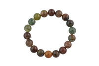 Natural Green Rutilated Quartz Bracelet Smooth Round Size 6mm and 8mm- Handmade In USA- approx. 7" Bracelet Crystal Bracelet