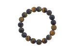 Tiger Eye Matte Round Stretchy String Bracelet Tiger's Eye bracelet Tigerseye Tigers Eye Handmade Jewelry Bracelet Crystal Bracelet