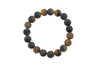 Tiger Eye Matte Round Stretchy String Bracelet Tiger's Eye bracelet Tigerseye Tigers Eye Handmade Jewelry Bracelet Crystal Bracelet