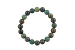 Natural Mongolian Jade - Bracelet Smooth Round Size 10mm and 12mm- Handmade In USA- approx. 7-7.5" Bracelet Crystal Bracelet- LGS