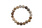 Brown Zebra Jasper Smooth Round Size 6mm and 8mm- Handmade In USA- approx. 7" Bracelet Crystal Bracelet