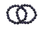 Blue Goldstone Faceted Round Size 6mm and 8mm- Handmade In USA- approx. 7" Bracelet Crystal Bracelet