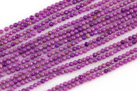 Gorgeous Natural Phosphosiderite 2.5mm Round Beads Micro Faceted Gemstone Genuine Lilac Purple Stone Beads 15.5" Strand