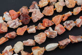 Natural Organic Rough Raw Unpolished Mexican Fire Opal Nugget Beads 15.5" Strand Gemstone Beads