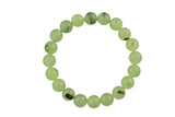 Prehnite Garnet Green Garnet Bracelet Round Size 6mm and 8mm - Handmade In USA - Natural Gemstone Bracelets - Handmade Jewelry - approx. 7"