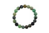 Natural Green Chrysoprase Bracelet Smooth Round Size 6mm and 8mm- Handmade In USA- approx. 7" Bracelet Crystal Bracelet