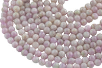 Natural Kunzite High Quality in Round, 6mm, 8mm, 10mm Smooth Gemstone Beads