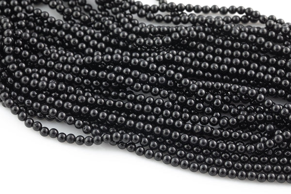 4mm Natural Spinel AAA Quality Smooth Round 15.5 inches Long strand - Tiny Beads - Wholesale Bulk