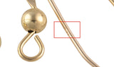 14Kt Solid Gold Earring Wire Earwire 14x21mm -14kt Solid Gold- 1 Pair Per Order (2 Pcs)