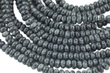Natural Snow Flake Obsidian- High Quality in Roundel, 6mm, 8mm- Full 15.5 Inch Strand-Full Strand 15.5 inch Strand Smooth Gemstone Beads