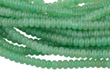 Natural Green Aventurine- High Quality in Roundel, 6mm, 8mm- Full 15.5 Inch Strand-Full Strand 15.5 inch Strand Smooth Gemstone Beads