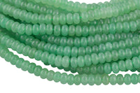 Natural Green Aventurine- High Quality in Roundel, 6mm, 8mm- Full 15.5 Inch Strand-Full Strand 15.5 inch Strand Smooth Gemstone Beads