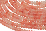 Cherry Quartz- High Quality in Roundel, 6mm, 8mm- Full 15.5 Inch Strand-Full Strand 15.5 inch Strand Smooth Gemstone Beads