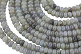 Natural Labradorite - High Quality in Roundel, 6mm, 8mm- Full 15.5 Inch Strand-Full Strand 15.5 inch Smooth Gemstone Beads