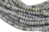 Natural Labradorite - High Quality in Roundel, 6mm, 8mm- Full 15.5 Inch Strand-Full Strand 15.5 inch Smooth Gemstone Beads