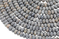 Natural Silver Picasso Jasper - High Quality in Roundel, 6mm, 8mm- Full 15.5 Inch Strand-15.5 inch Strand Smooth Gemstone Beads