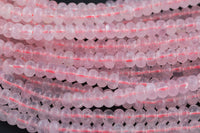 Natural Rose Quartz- High Quality in Roundel, 6mm, 8mm- Full 15.5 Inch Strand-15.5 inch Strand Smooth Gemstone Beads