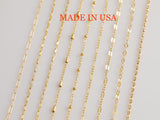 14K Gold Filled Bracelet - Made in USA - Permanent Jewelry with Clasp - High Quality Gold Filled Jewelry - WATERPROOF - Manufactured in USA
