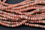 Rhodonite- High Quality in Roundel, 6mm, 8mm- Full 15.5 Inch Strand-15.5 inch Strand Matte Gemstone Beads