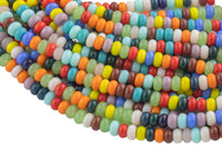 8mm Crystal Smooth Roundel Barrel Beads multi Color about 16.5"