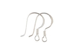 925 Sterling Silver Fish Hook Earring Finding 14x18mm Stamped MADE IN USA Earring Wire Earwire Fishhook Ear Wire Fish Hook
