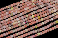 Natural Rhodonite Faceted Cube Beads Size 3mm 15.5" Strand