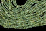 Natural Prehnite Faceted Cube Beads Size 2.5mm 3.5mm 4mm 15.5" Strand
