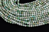 Natural Amazonite Full Strands-15.5 inches-4mm- Nice Size Hole- Diamond Cutting, High Facets- Nice and Sparkly- Faceted Round